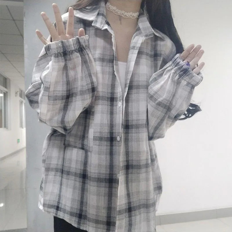 Blusa Vintage de Cuadros