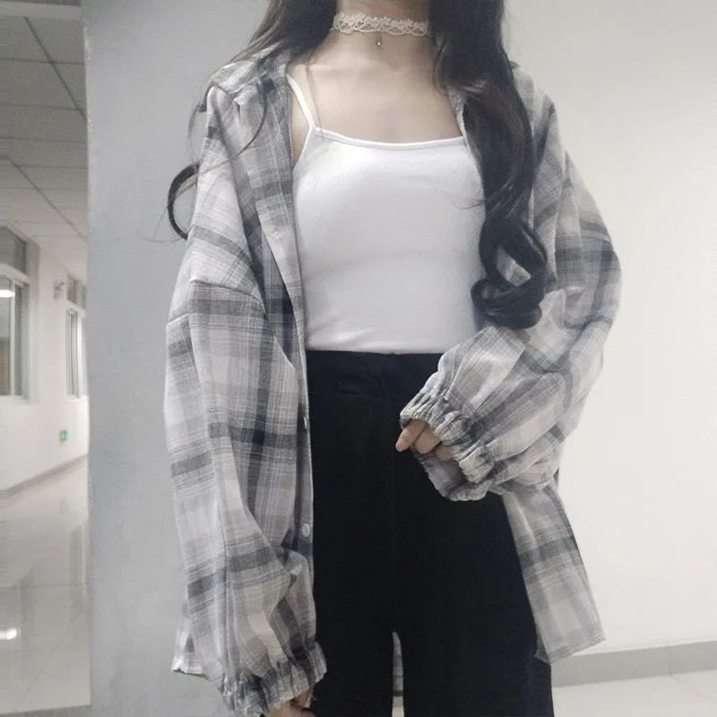 Blusa Vintage de Cuadros