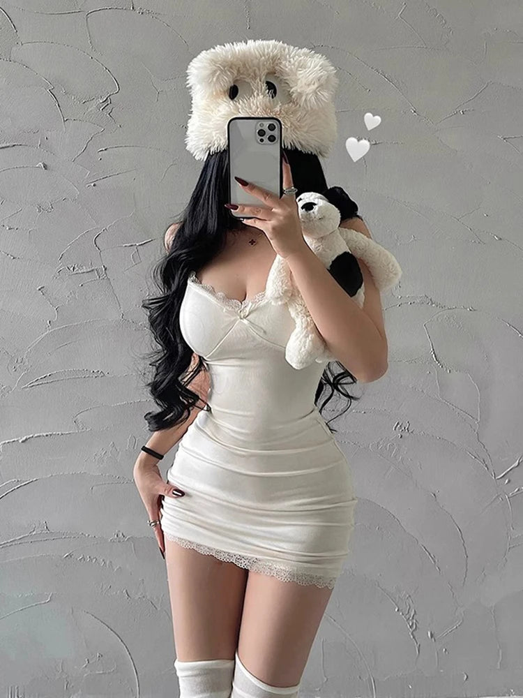 Retro Kant Bodycon Jurk