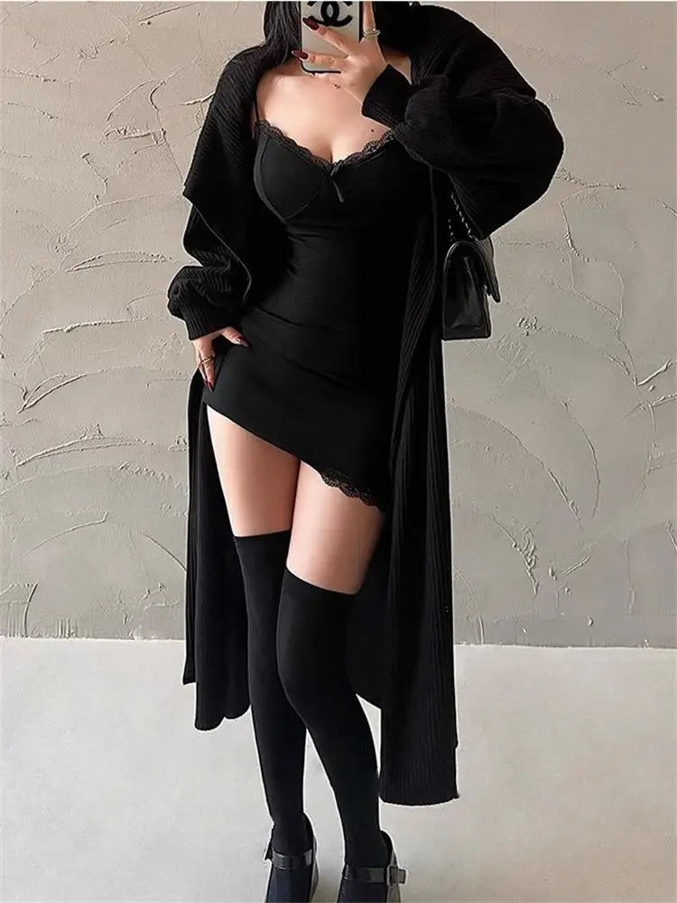 Retro Kant Bodycon Jurk