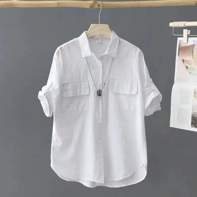 Yellow Cotton Polo Shirt for Women - "ModaChic" 2024 Collection