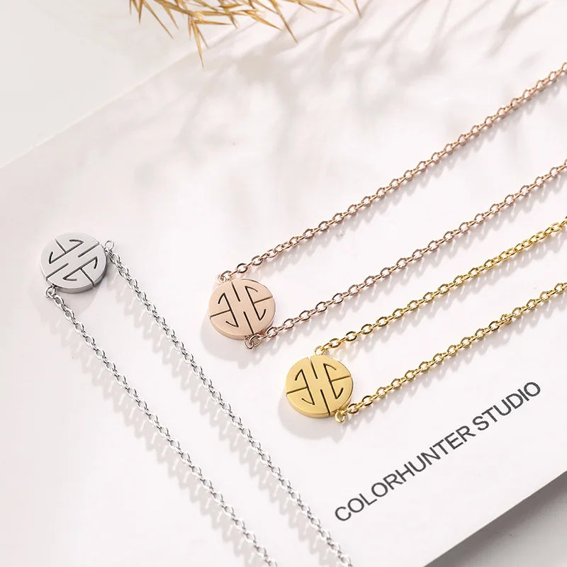 Betoverende Glanzende Gelukkig Woord Hanger Ketting