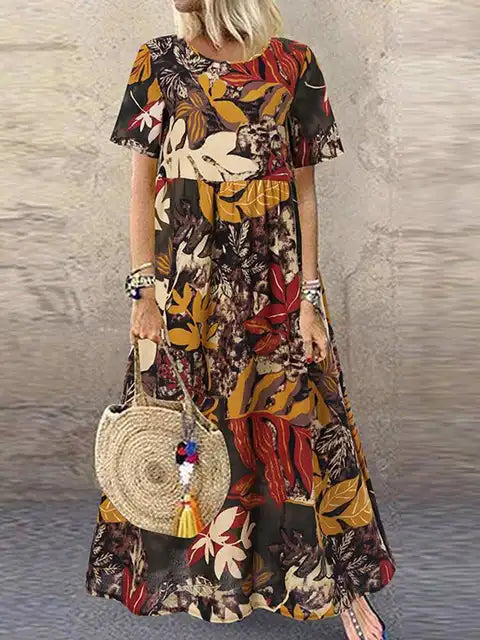 Luna Vintage Bloemenprint Zomerjurk