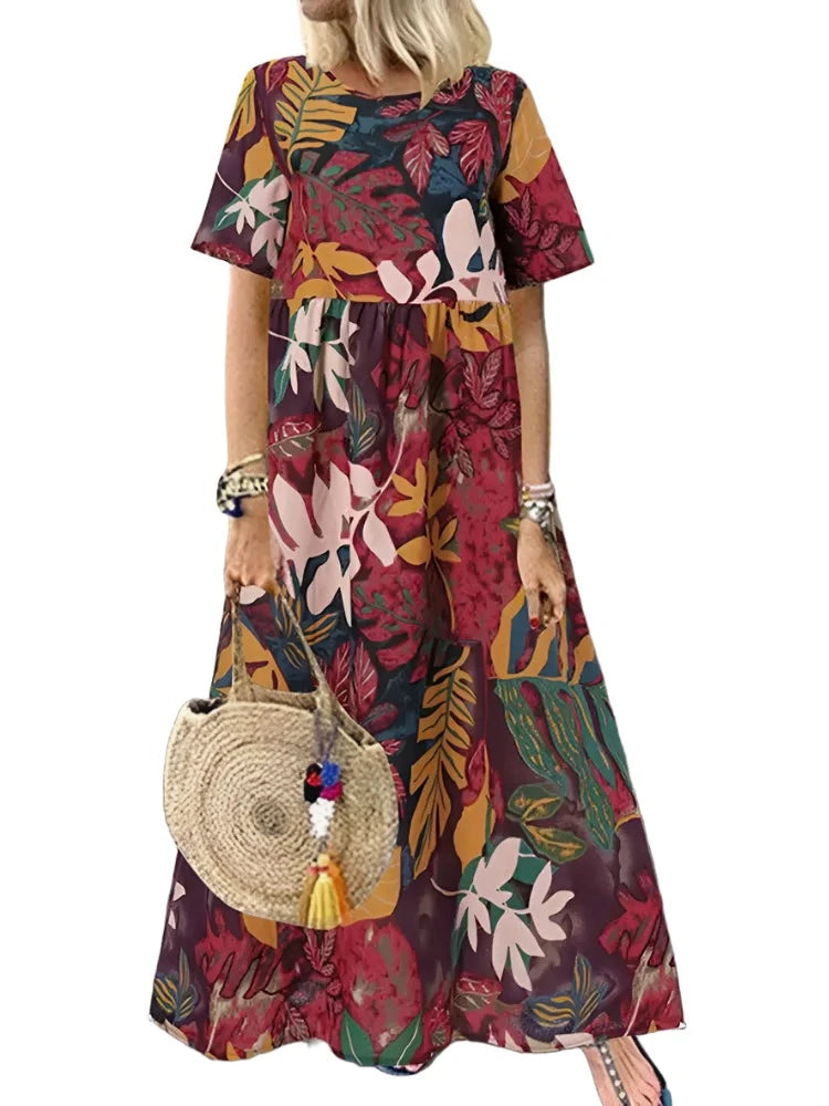 Luna Vintage Bloemenprint Zomerjurk