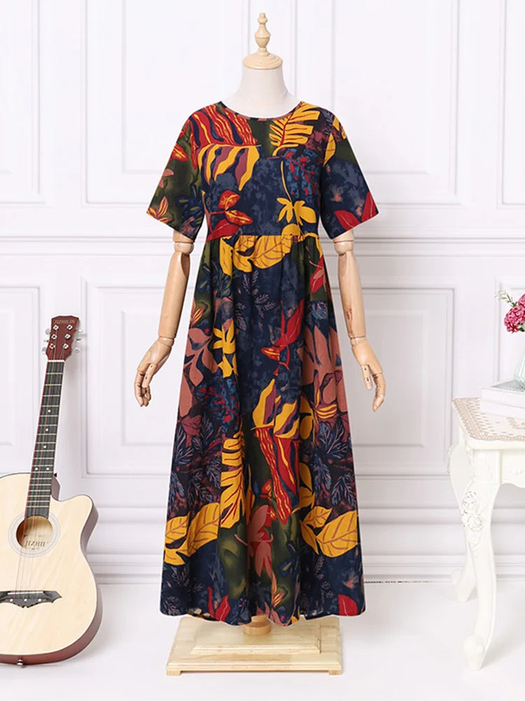 Luna Vintage Bloemenprint Zomerjurk