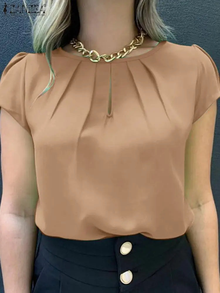 Sommerbluse mit kurzen Ärmeln und ansprechendem Design