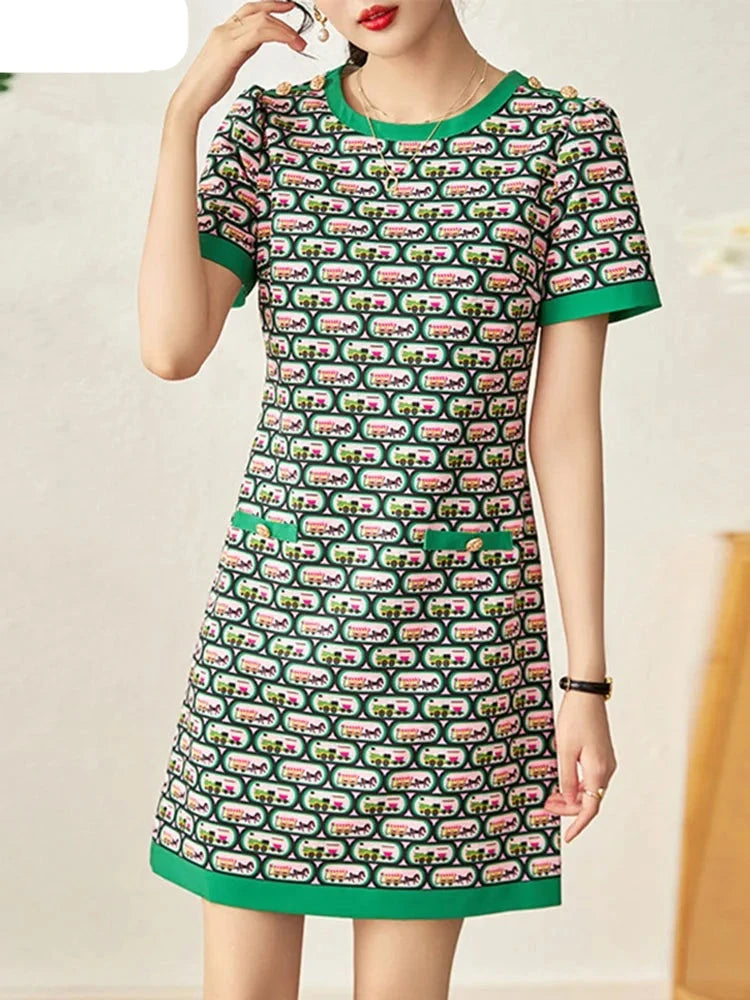 Zomer Casual Print Jurk voor Vrouwen