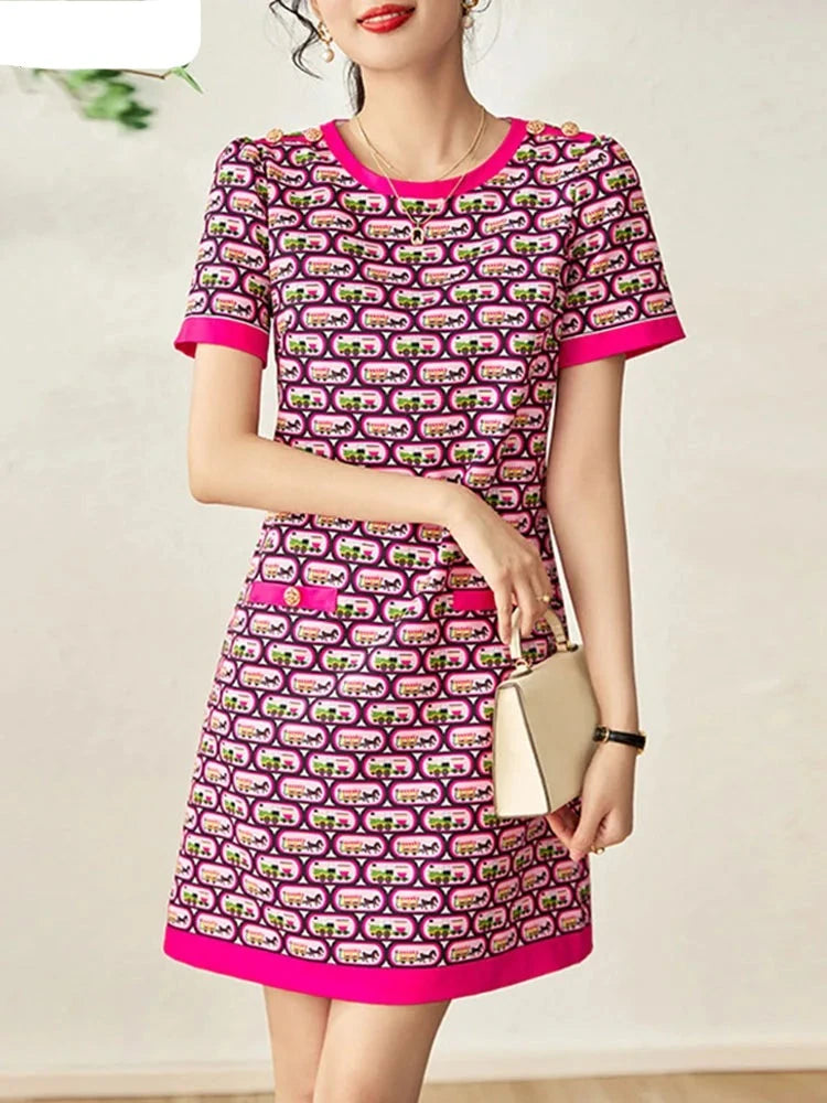 Zomer Casual Print Jurk voor Vrouwen