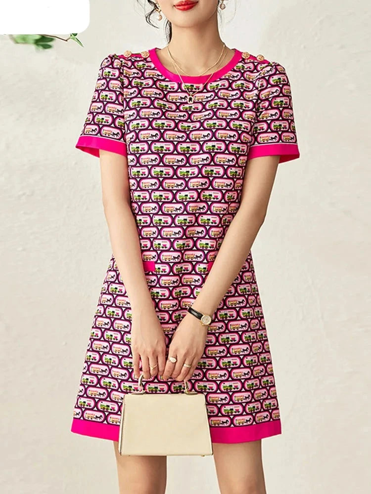Zomer Casual Print Jurk voor Vrouwen