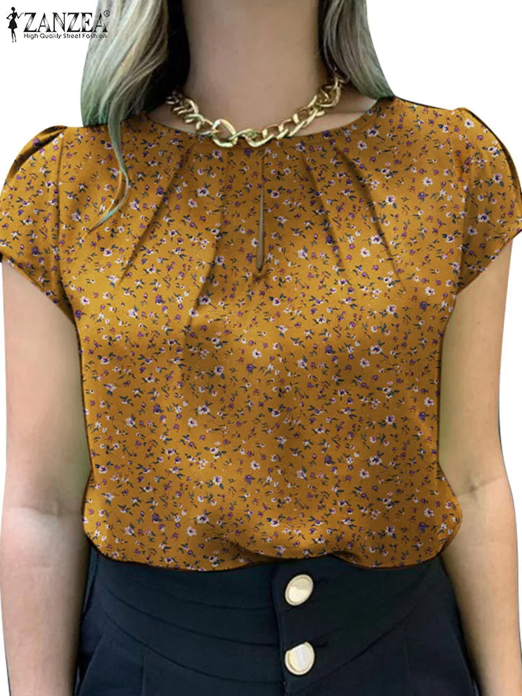 Sunny Dawn Summer Floral Blouse