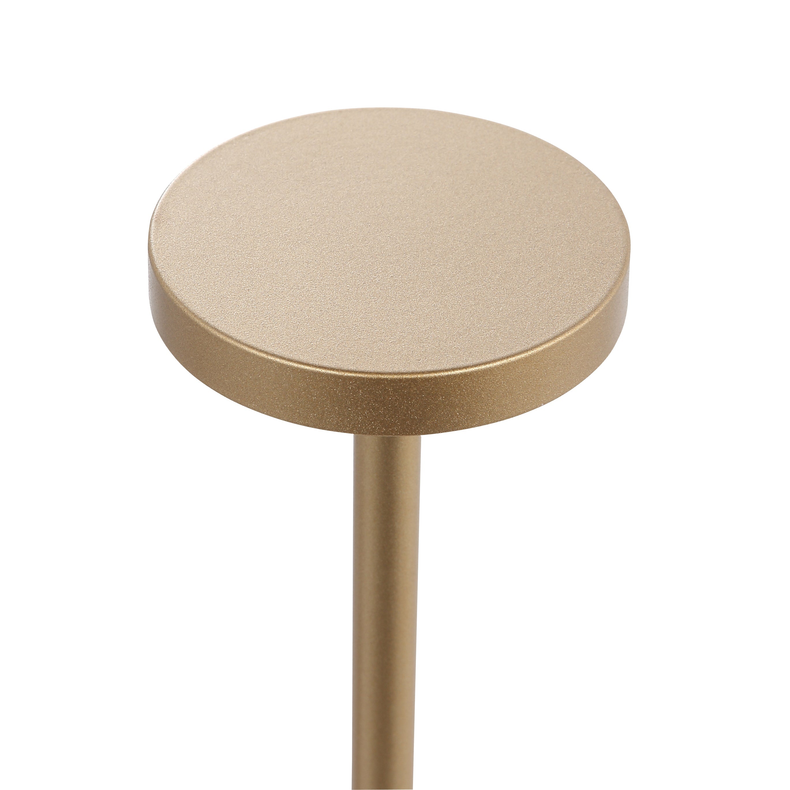 Bovenaanzicht van de Zenlumo Bologna LED Tafellamp, met een verfijnde gouden afwerking en een strak, minimalistisch ontwerp.
