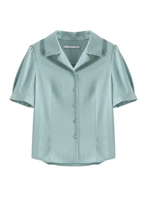 Ziqiao Petite Franse Stijl Witte Blouse