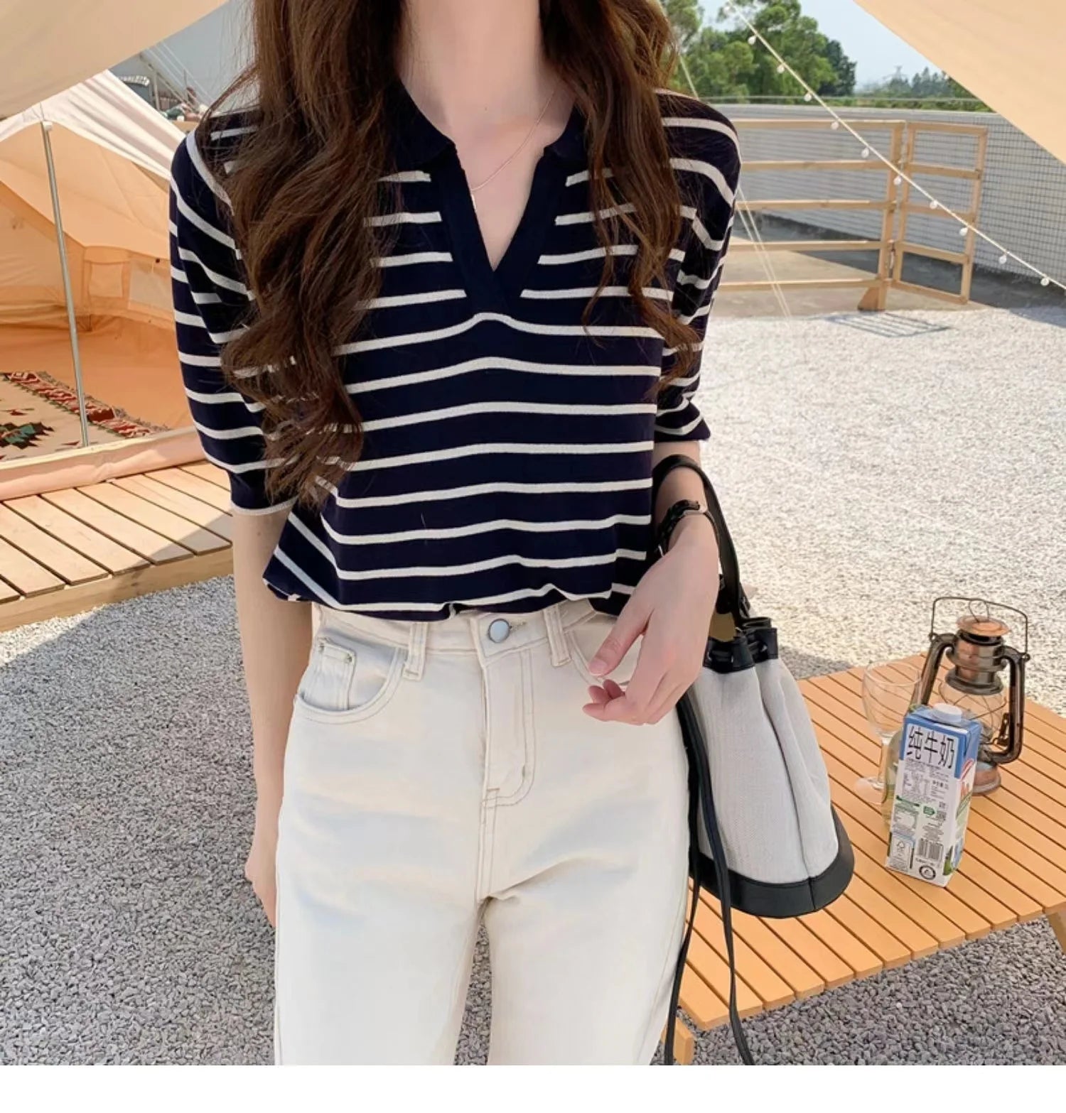 BloomVista Polo a righe
