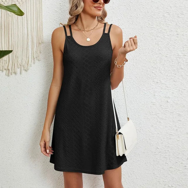 ZonnigDamen Sommer Freizeit Mini Kleid