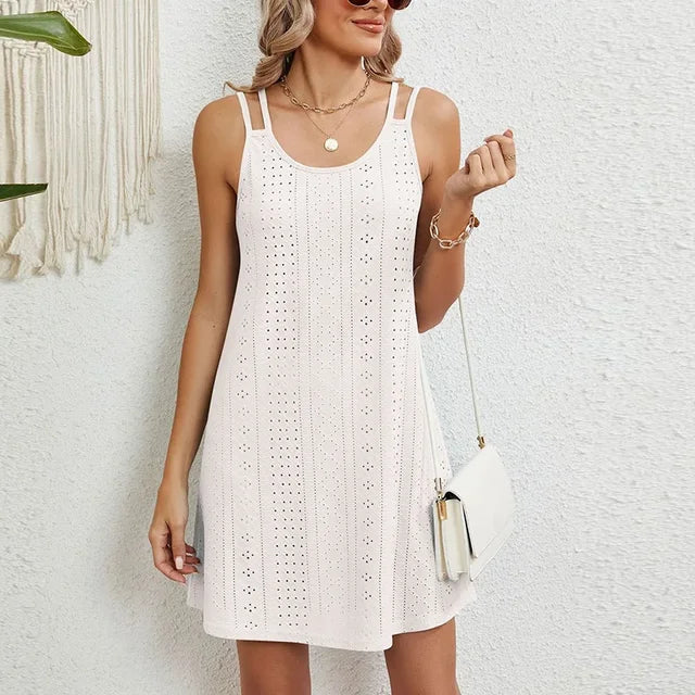 ZonnigDamen Sommer Freizeit Mini Kleid