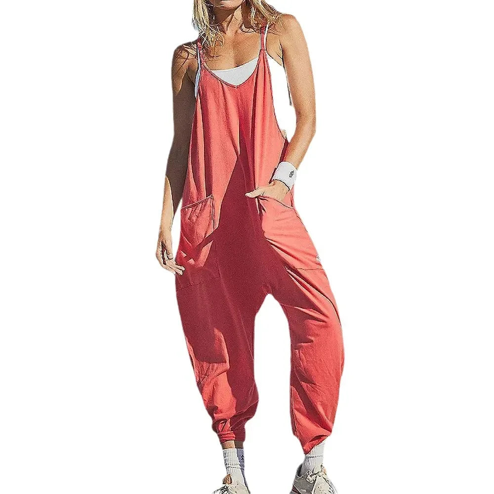 Summer Solid Color Garter Jumpsuit