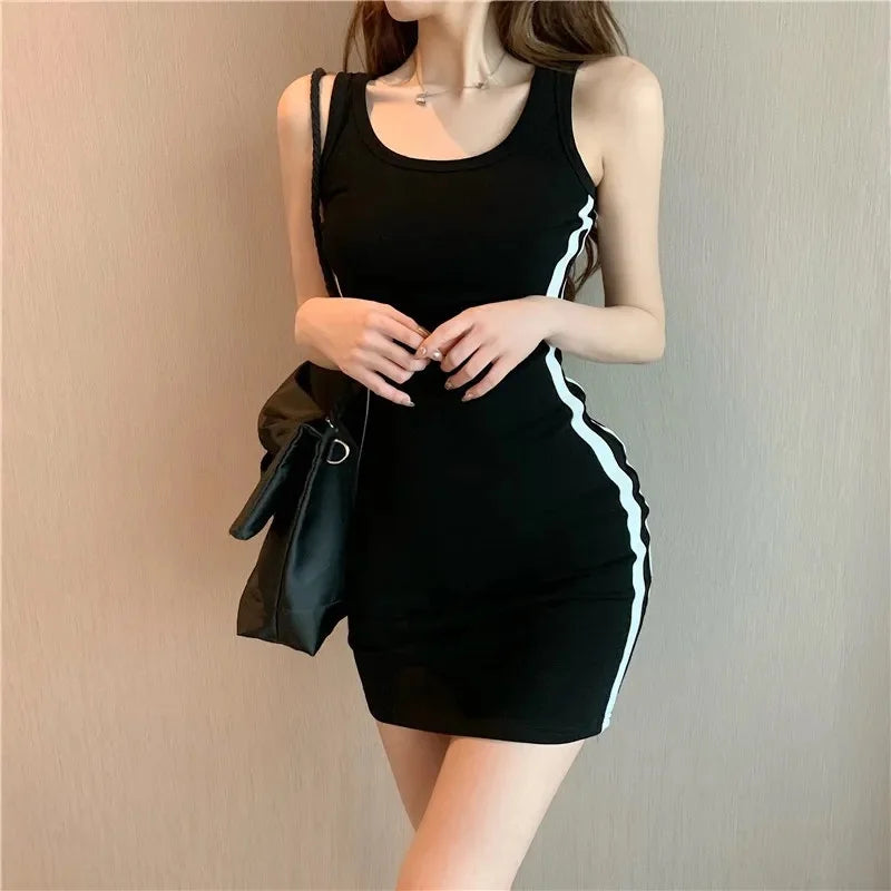 Glamorous Shine Sexy Summer Sheath Dress for Women