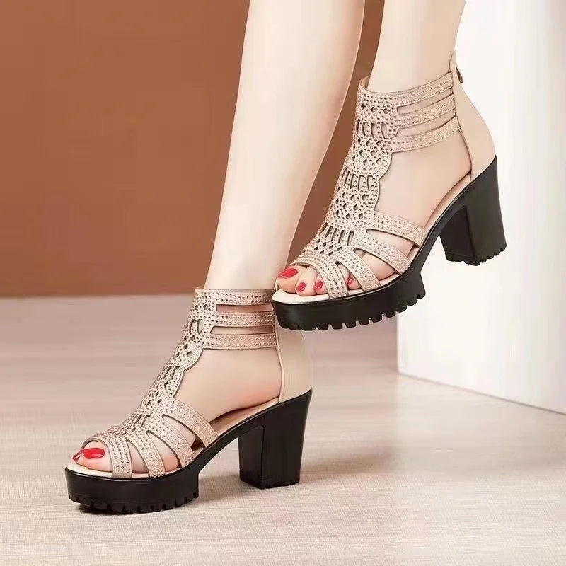 Exotic Snake Gladiator Sandals