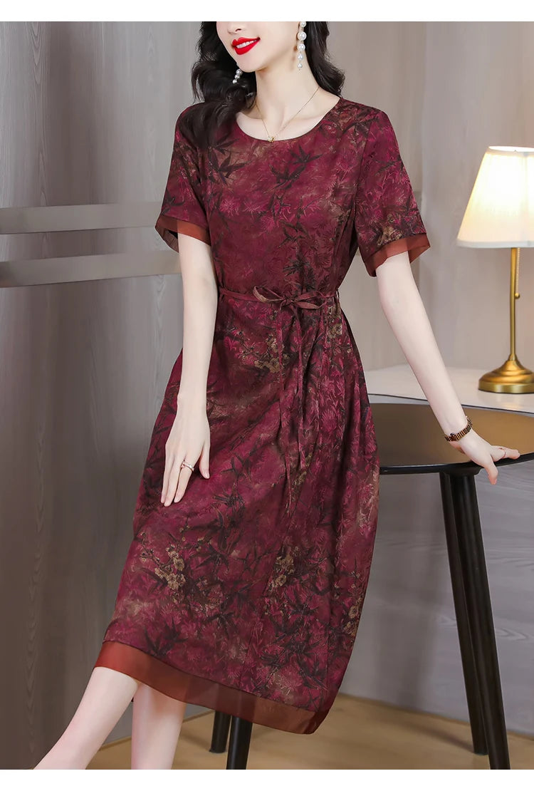Summer Fashion Silk Printed Dress For Women - The Sunny Style