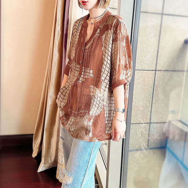 Chic Couture Camicia Estiva a Quadri