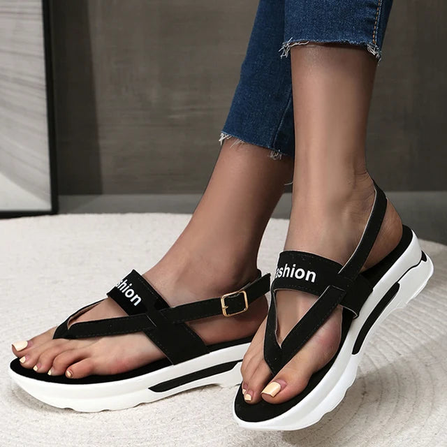 Bella Elegante Sandali Estivi con Tacco a Zeppa