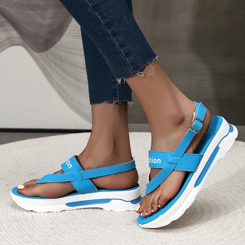 Bella Elegante Sandali Estivi con Tacco a Zeppa