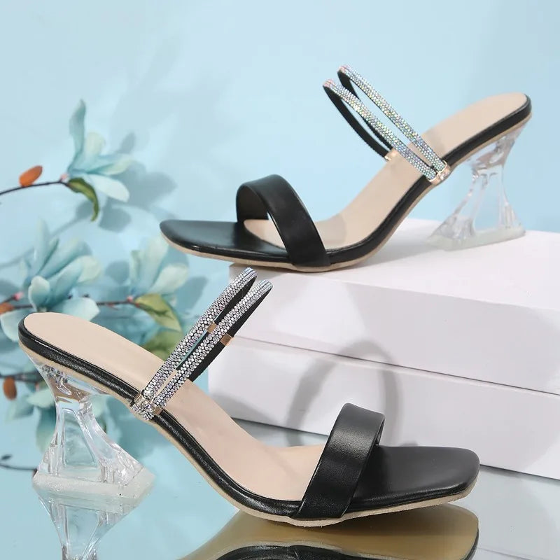 Summer Transparent High Heel Sandals for Women