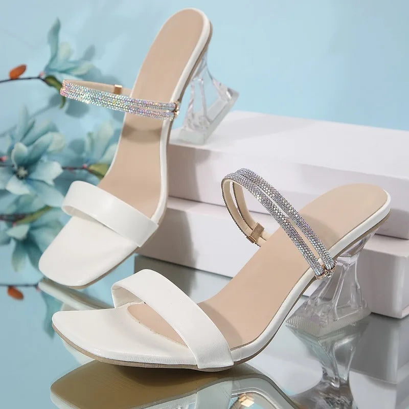Summer Transparent High Heel Sandals for Women