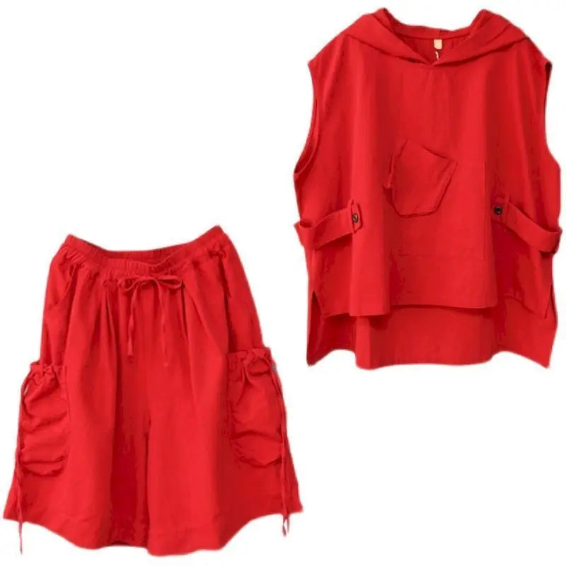 Stralende Moda Completi Gilet con Cappuccio