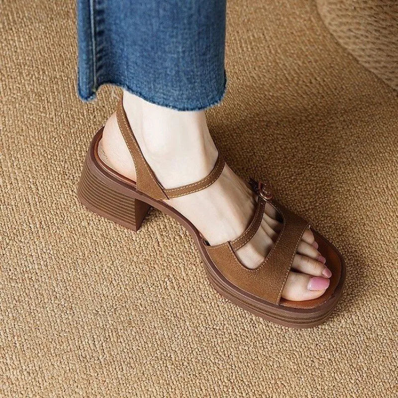 Pleeter Style Thick Sole Sandals