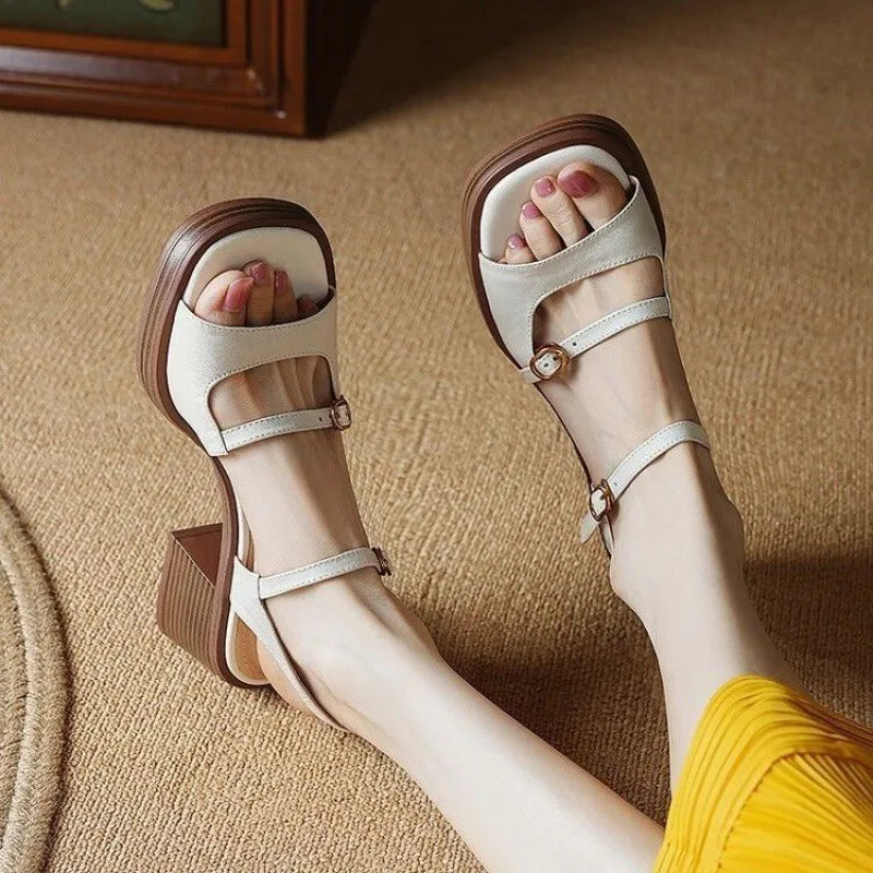 Pleeter Style Thick Sole Sandals
