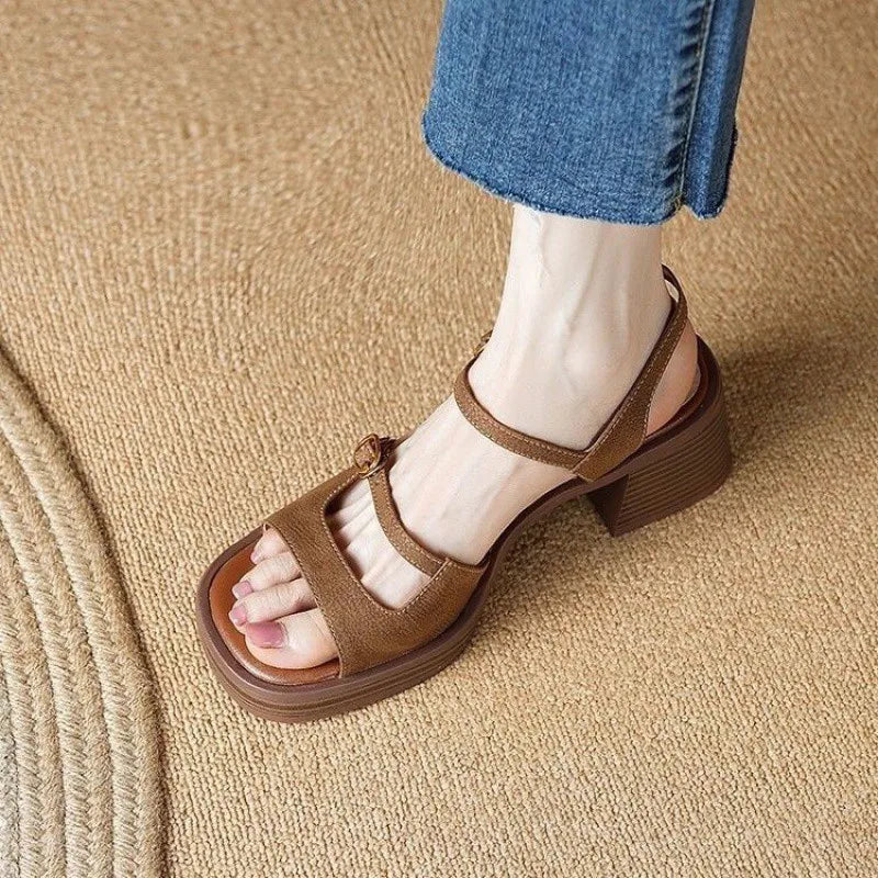 Pleeter Style Thick Sole Sandals