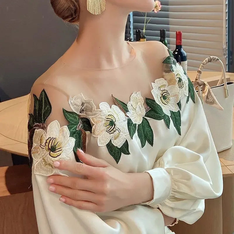 Zomer Dromen Mesh Off Shoulder Top door Zonnig Stijl