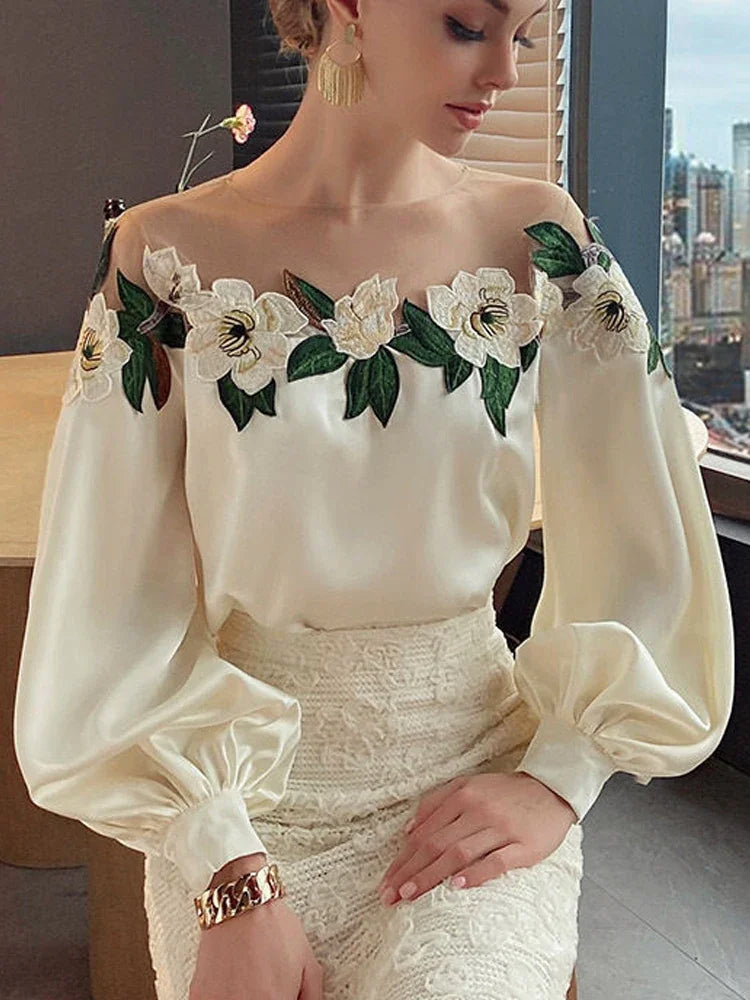 Zomer Dromen Mesh Off Shoulder Top door Zonnig Stijl
