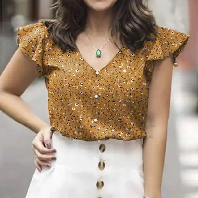 Summer Splendor Blouse: Floral Prints by Zanzea