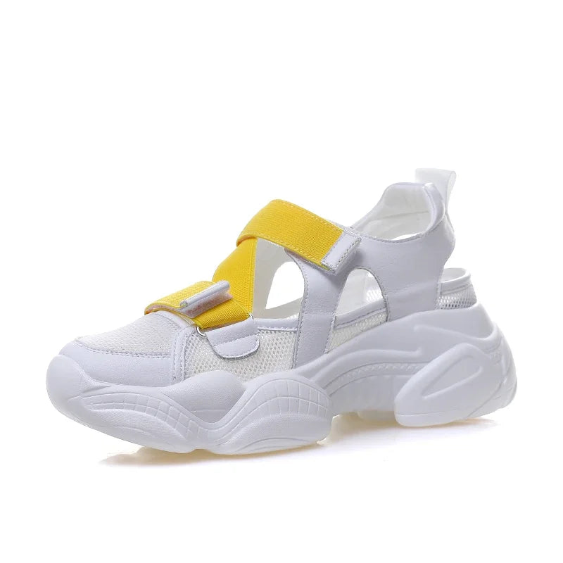 Scarpe estive donna sneakers con plateau