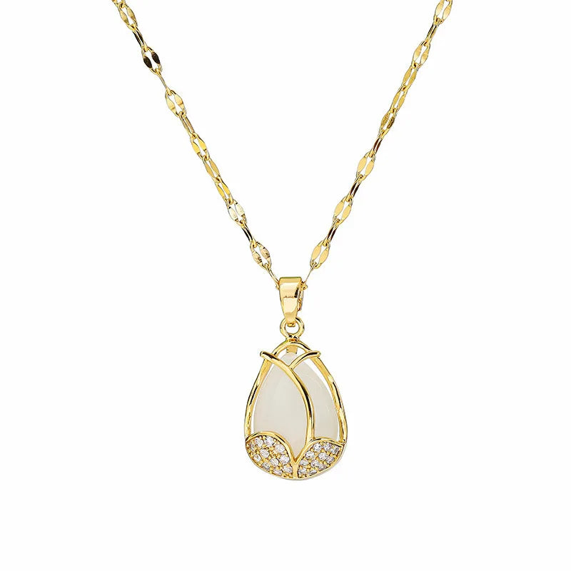 Enchanting South Korean Fashion Tulip Flower Necklace for Women