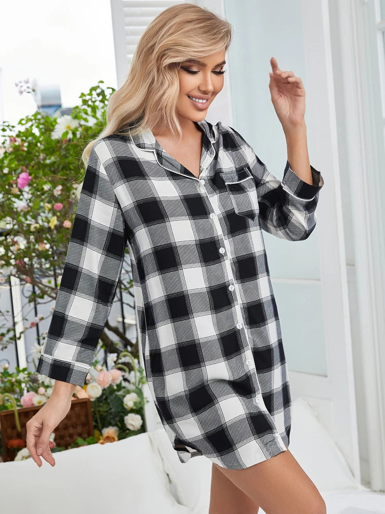 Stella Chique Camicia da notte autunnale per donna