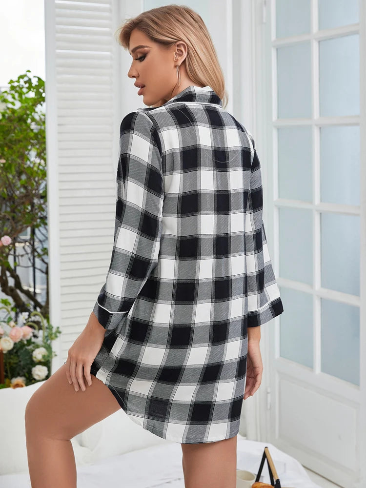 Stella Chique Camicia da notte autunnale per donna