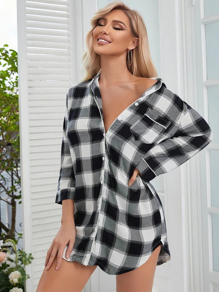 Stella Chique Camicia da notte autunnale per donna