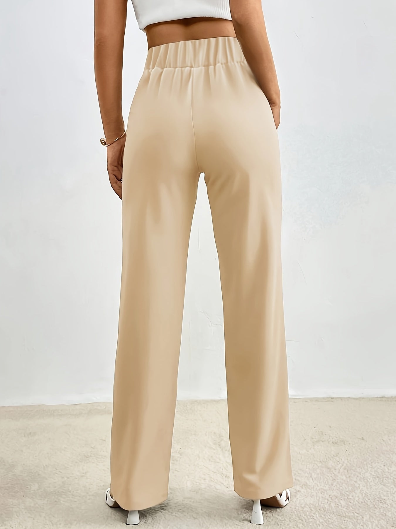 VELANORA - Elegante Broek Met Rechte Pijpen