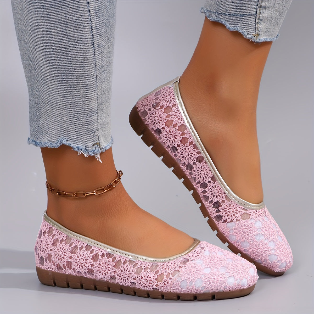 VELANORA- Scarpette da balletto con motivo floreale