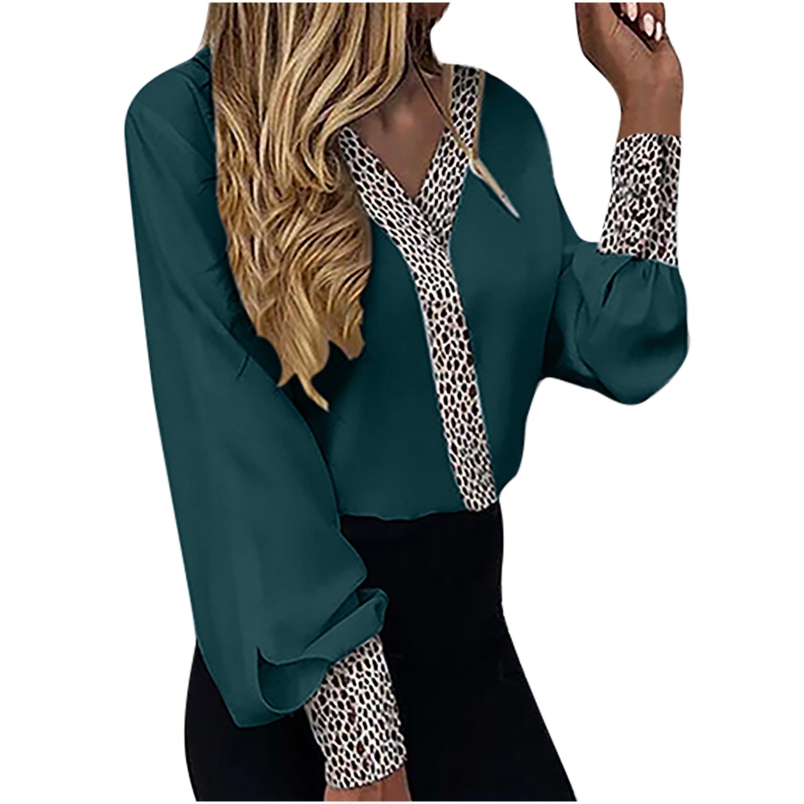 Blouse élégante à imprimé léopard - Chic élégant