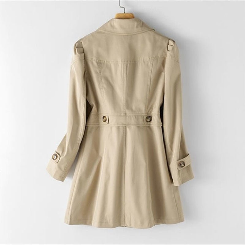 Trendy lungo trenchcoat | Giacca elegante con design senza tempo