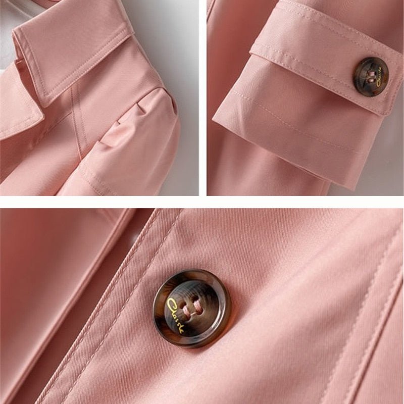 Trendy lungo trenchcoat | Giacca elegante con design senza tempo
