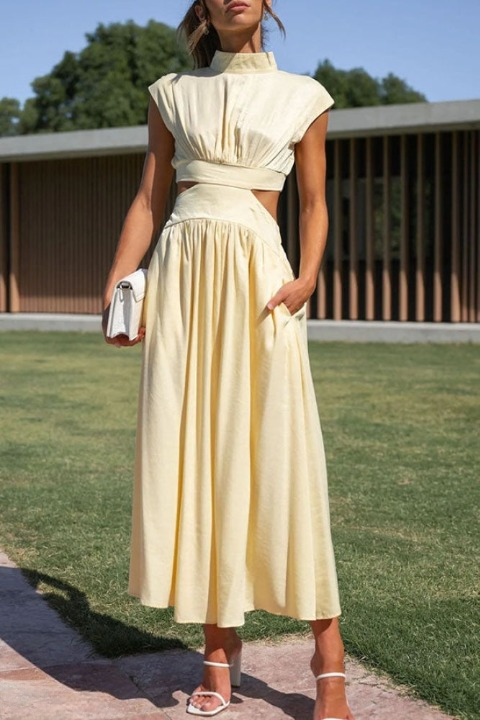 Lorna | Elegantes und bequemes ausgeschnittenes Midikleid