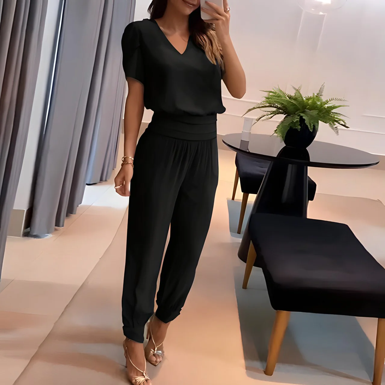 Luna Alexandra Set: Camicetta alla moda e pantaloni