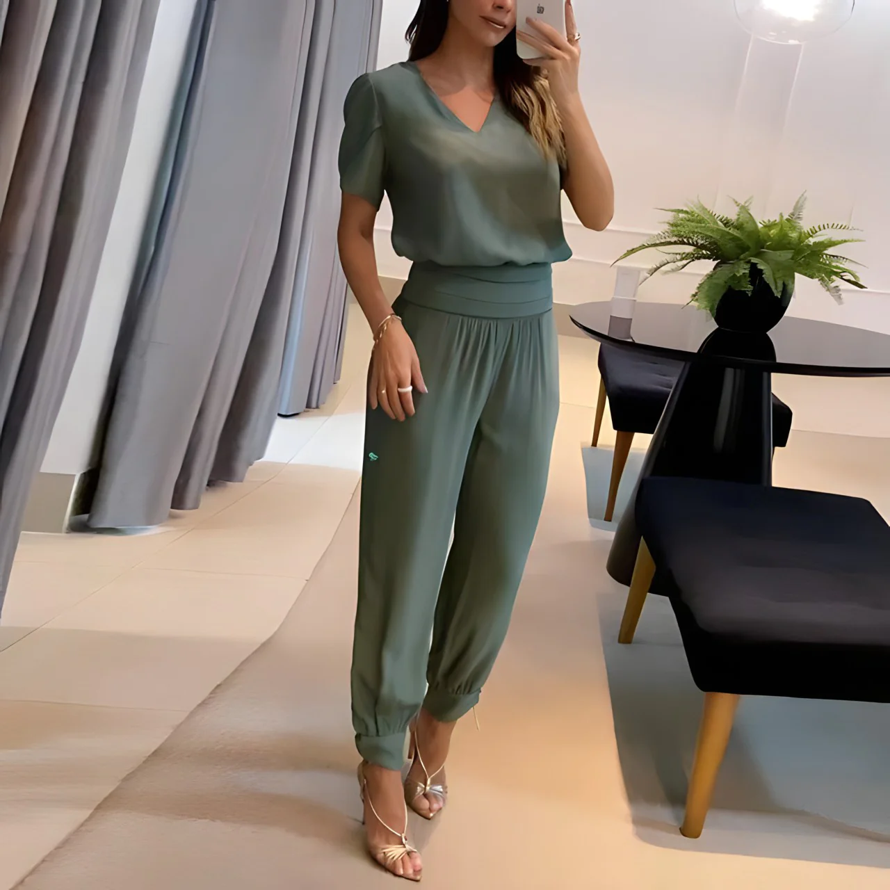 Luna Alexandra Set: Camicetta alla moda e pantaloni