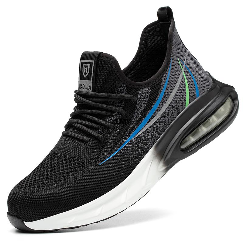 Velanora - antislip groene zwarte veiligheidsschoenen