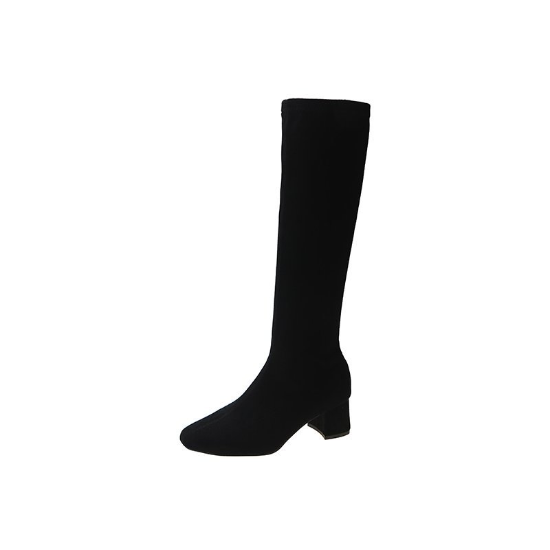 Elegante dikke hak comfortabele hoge laarzen
